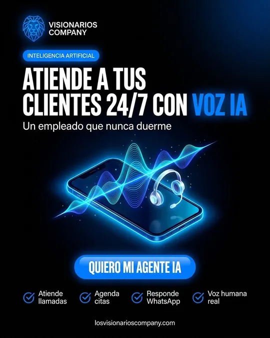 Agente de voz con inteligencia artificial que atiende a tus clientes 24/7
